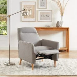 Baita Fauteuils Fauteuil Relax En Tissu 1 Place Gris -Fauteuils, poufs et repose-pieds Soldes fauteuil relax en tissu 1 place gris 2