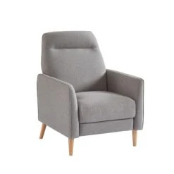 Baita Fauteuils Fauteuil Relax En Tissu 1 Place Gris -Fauteuils, poufs et repose-pieds Soldes fauteuil relax en tissu 1 place gris 3
