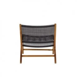 Bois Dessus Bois Dessous Fauteuils Fauteuil Relax Tissage Et Teck -Fauteuils, poufs et repose-pieds Soldes fauteuil relax tissage et teck 4