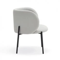 TEULAT Fauteuils Fauteuil Rembourré En Gris Clair Et Pied En Métal -Fauteuils, poufs et repose-pieds Soldes fauteuil rembourre en gris clair et pied en metal 3