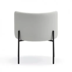 TEULAT Fauteuils Fauteuil Rembourré En Gris Clair Et Pied En Métal -Fauteuils, poufs et repose-pieds Soldes fauteuil rembourre en gris clair et pied en metal 4