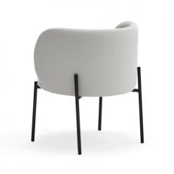 TEULAT Fauteuils Fauteuil Rembourré En Gris Clair Et Pied En Métal -Fauteuils, poufs et repose-pieds Soldes fauteuil rembourre en gris clair et pied en metal 5