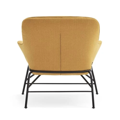 TEULAT Fauteuils Fauteuil Rembourré En Moutarde Et Pied En Métal 5 TEULAT Fauteuils Fauteuil Rembourré En Moutarde Et Pied En Métal – Image 5