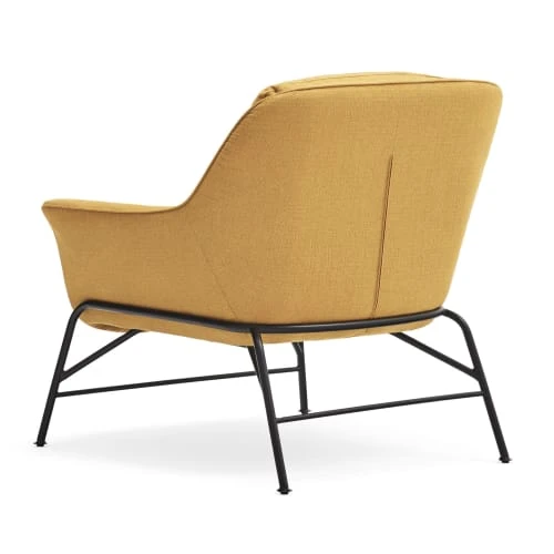 TEULAT Fauteuils Fauteuil Rembourré En Moutarde Et Pied En Métal 6 TEULAT Fauteuils Fauteuil Rembourré En Moutarde Et Pied En Métal – Image 6