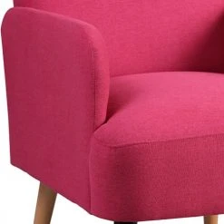Altobuy Fauteuils Fauteuil Rembourré Tissu Rose -Fauteuils, poufs et repose-pieds Soldes fauteuil rembourre tissu rose 4