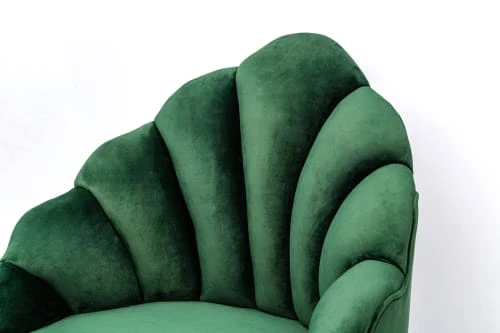 Nordlys Fauteuils Fauteuil Retro En Métal Et Velours Vert 4 Nordlys Fauteuils Fauteuil Retro En Métal Et Velours Vert – Image 4