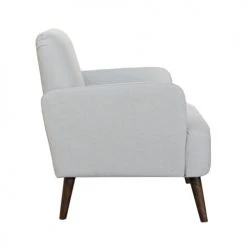 Drawer Fauteuils Fauteuil Rétro En Tissu Chiné Et Pieds Bois Foncé Naturel Chiné -Fauteuils, poufs et repose-pieds Soldes fauteuil retro en tissu chine et pieds bois fonce naturel chine 2
