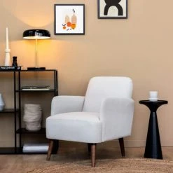 Drawer Fauteuils Fauteuil Rétro En Tissu Chiné Et Pieds Bois Foncé Naturel Chiné -Fauteuils, poufs et repose-pieds Soldes fauteuil retro en tissu chine et pieds bois fonce naturel chine 5