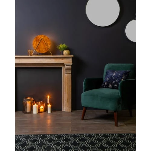 Drawer Fauteuils Fauteuil Rétro Velours Vert Forêt 4 Drawer Fauteuils Fauteuil Rétro Velours Vert Forêt – Image 4