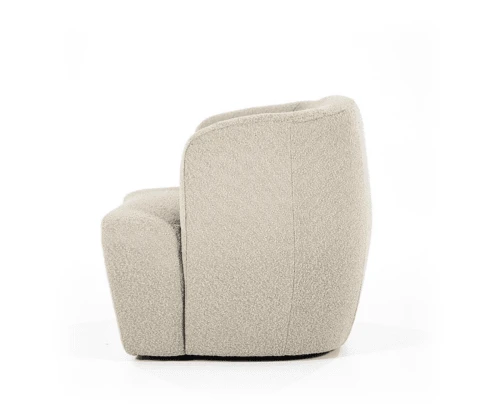 Meubles & Design Fauteuils Fauteuil Rond Avec Accoudoirs En Tissu Beige 2 Meubles & Design Fauteuils Fauteuil Rond Avec Accoudoirs En Tissu Beige – Image 2