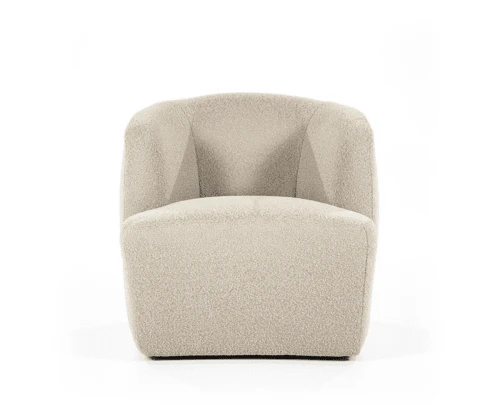 Meubles & Design Fauteuils Fauteuil Rond Avec Accoudoirs En Tissu Beige 4 Meubles & Design Fauteuils Fauteuil Rond Avec Accoudoirs En Tissu Beige – Image 4