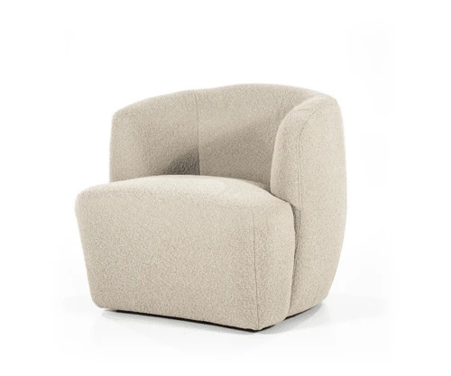 Meubles & Design Fauteuils Fauteuil Rond Avec Accoudoirs En Tissu Beige 1 Meubles & Design Fauteuils Fauteuil Rond Avec Accoudoirs En Tissu Beige