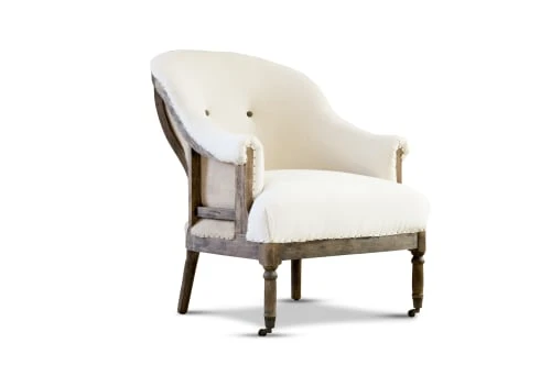 PIB Fauteuils Fauteuil Rond En Tissu Beige 1 PIB Fauteuils Fauteuil Rond En Tissu Beige