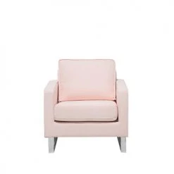 Beliani Fauteuils Fauteuil Rose -Fauteuils, poufs et repose-pieds Soldes fauteuil rose 2