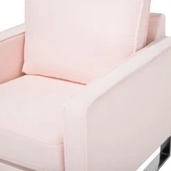 Beliani Fauteuils Fauteuil Rose -Fauteuils, poufs et repose-pieds Soldes fauteuil rose 5
