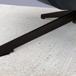 Mathi Design Fauteuils Fauteuil Rotatif En Tissu Gris -Fauteuils, poufs et repose-pieds Soldes fauteuil rotatif en tissu gris 3