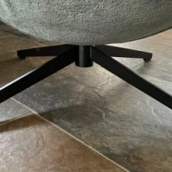 Mathi Design Fauteuils Fauteuil Rotatif En Velours Bleu -Fauteuils, poufs et repose-pieds Soldes fauteuil rotatif en velours bleu 4