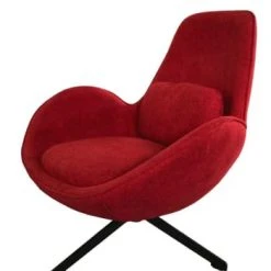 Mathi Design Fauteuils Fauteuil Rotatif En Velours Rose -Fauteuils, poufs et repose-pieds Soldes fauteuil rotatif velours rouge