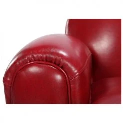 Rendez Vous Déco Fauteuils Fauteuil Rouge En Croute De Cuir Enduite 10 Rendez Vous Déco Fauteuils Fauteuil Rouge En Croute De Cuir Enduite -Fauteuils, poufs et repose-pieds Soldes fauteuil rouge en croute de cuir enduite 4