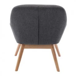 Moloo Fauteuils Fauteuil Scandinave Tissu Gris Pieds Bois -Fauteuils, poufs et repose-pieds Soldes fauteuil scandinave tissu gris pieds bois 2