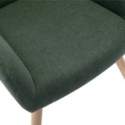 Moloo Fauteuils Fauteuil Scandinave Tissu Vert Forêt Pieds Bois -Fauteuils, poufs et repose-pieds Soldes fauteuil scandinave tissu vert foret pieds bois 3