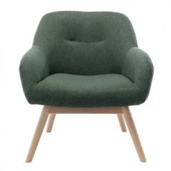 Moloo Fauteuils Fauteuil Scandinave Tissu Vert Forêt Pieds Bois -Fauteuils, poufs et repose-pieds Soldes fauteuil scandinave tissu vert foret pieds bois 4