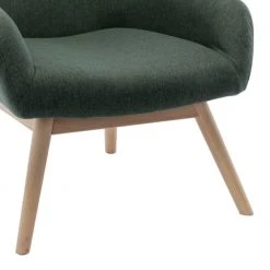 Moloo Fauteuils Fauteuil Scandinave Tissu Vert Forêt Pieds Bois -Fauteuils, poufs et repose-pieds Soldes fauteuil scandinave tissu vert foret pieds bois 5