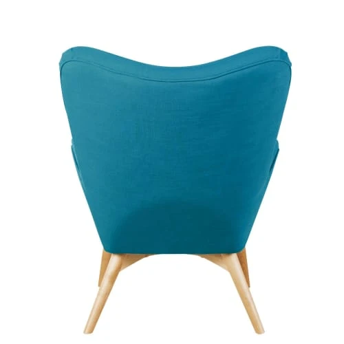 Maisons Du Monde Fauteuils Fauteuil Style Scandinave Bleu Pétrole 4 Maisons Du Monde Fauteuils Fauteuil Style Scandinave Bleu Pétrole – Image 4