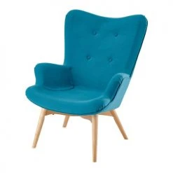 Maisons Du Monde Fauteuils Fauteuil Style Scandinave Bleu Pétrole