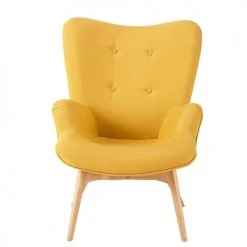 Maisons Du Monde Fauteuils Fauteuil Style Scandinave Jaune -Fauteuils, poufs et repose-pieds Soldes fauteuil style scandinave jaune 1000 3 40 138825 9