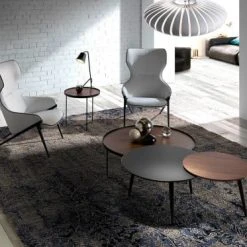 Angel Cerda Fauteuils Fauteuil Tapissé En Tissu Gris Et Structure Des Pieds En Acier Noir -Fauteuils, poufs et repose-pieds Soldes fauteuil tapisse en tissu gris et structure des pieds en acier noir 2