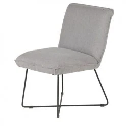 Zago Fauteuils Fauteuil Tissu Et Métal Gris Clair Design -Fauteuils, poufs et repose-pieds Soldes fauteuil tissu et metal gris clair design 3