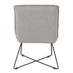 Zago Fauteuils Fauteuil Tissu Et Métal Gris Clair Design -Fauteuils, poufs et repose-pieds Soldes fauteuil tissu et metal gris clair design 5