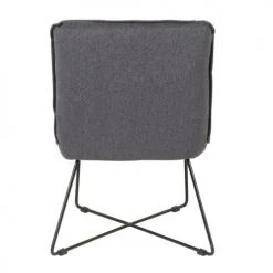 Zago Fauteuils Fauteuil Tissu Et Métal Gris Foncé Design -Fauteuils, poufs et repose-pieds Soldes fauteuil tissu et metal gris fonce design 5
