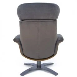 My New Design Fauteuils Fauteuil Velours Et Chêne Naturel - Velours Brun -Fauteuils, poufs et repose-pieds Soldes fauteuil velours et chene naturel velours brun 2