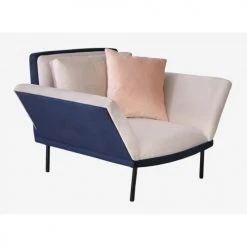 Artecosy Fauteuils Fauteuil Velours Et Métal Noir Beige -Fauteuils, poufs et repose-pieds Soldes fauteuil velours et metal noir beige 2