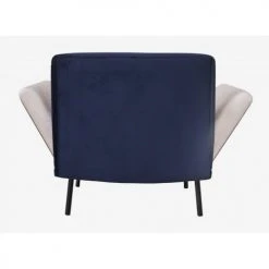 Artecosy Fauteuils Fauteuil Velours Et Métal Noir Beige -Fauteuils, poufs et repose-pieds Soldes fauteuil velours et metal noir beige 3