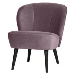 Woood Fauteuils Fauteuil Velours Lila -Fauteuils, poufs et repose-pieds Soldes fauteuil velours lila 2