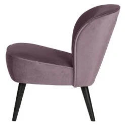 Woood Fauteuils Fauteuil Velours Lila -Fauteuils, poufs et repose-pieds Soldes fauteuil velours lila 3