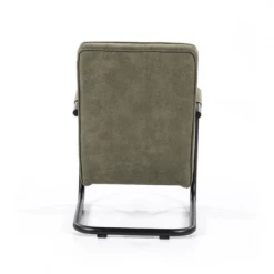 Meubles & Design Fauteuils Fauteuil Vintage Accoudoirs Métal En Simili Vert -Fauteuils, poufs et repose-pieds Soldes fauteuil vintage accoudoirs metal en simili vert 4