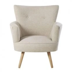 Maisons Du Monde Fauteuils Fauteuil Vintage Beige -Fauteuils, poufs et repose-pieds Soldes fauteuil vintage beige 1000 14 19 199033 2