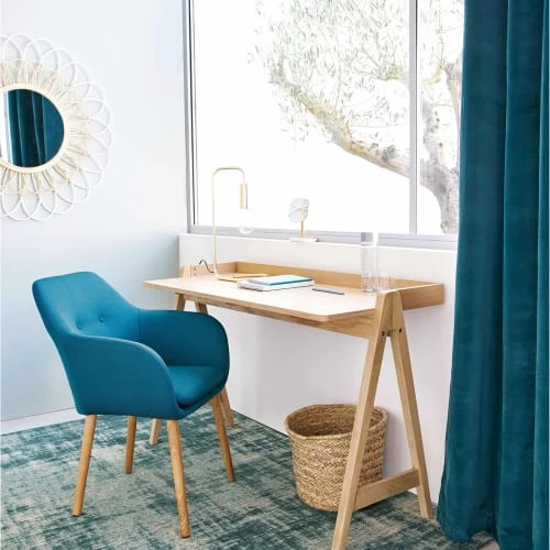 Maisons Du Monde Assises Fauteuil Vintage Bleu 2 Maisons Du Monde Assises Fauteuil Vintage Bleu – Image 2