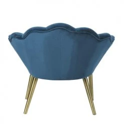 Maisons Du Monde Fauteuils Fauteuil Vintage Bleu Canard -Fauteuils, poufs et repose-pieds Soldes fauteuil vintage bleu canard 1000 1 4 187579 3