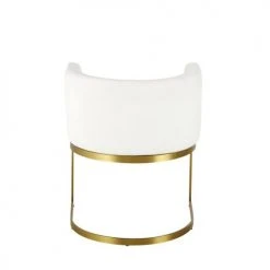 Maisons Du Monde Fauteuils Fauteuil Vintage En Velours Blanc -Fauteuils, poufs et repose-pieds Soldes fauteuil vintage en velours blanc 1000 16 15 187016 5