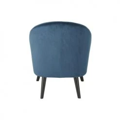 Maisons Du Monde Fauteuils Fauteuil Vintage En Velours Bleu Nuit Et Hévéa Massif -Fauteuils, poufs et repose-pieds Soldes fauteuil vintage en velours bleu nuit et hevea massif 1000 8 4 209227 3