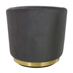 Maisons Du Monde Fauteuils Fauteuil Vintage En Velours Gris Et Métal Coloris Laiton -Fauteuils, poufs et repose-pieds Soldes fauteuil vintage en velours gris et metal coloris laiton 1000 9 10 199147 3