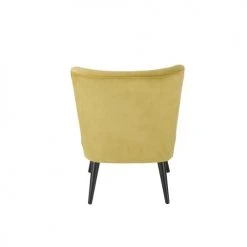 Maisons Du Monde Fauteuils Fauteuil Vintage En Velours Jaune -Fauteuils, poufs et repose-pieds Soldes fauteuil vintage en velours jaune 1000 2 8 209272 3