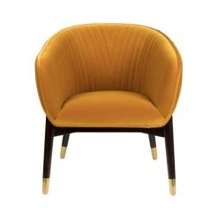 Dutchbone Fauteuils Fauteuil Vintage En Velours Ocre -Fauteuils, poufs et repose-pieds Soldes fauteuil vintage en velours ocre 2