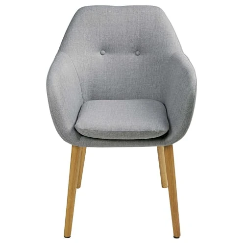 Maisons Du Monde Assises Fauteuil Vintage Gris Clair 2 Maisons Du Monde Assises Fauteuil Vintage Gris Clair – Image 2