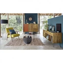 Maisons Du Monde Fauteuils Fauteuil Vintage Jaune Moutarde -Fauteuils, poufs et repose-pieds Soldes fauteuil vintage jaune moutarde 1000 5 10 176023 3